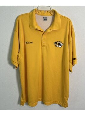 Missouri Tigers Mizzou Columbia PFG Polo Shirt Men’s Lg Performance Embroidered